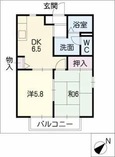 ディアス北村D棟【1階】の間取り