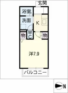 クレッシェンドコート【2階】の間取り