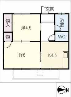 コーポ美幸【1階】の間取り
