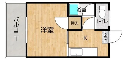 若杉荘【206号室】の間取り