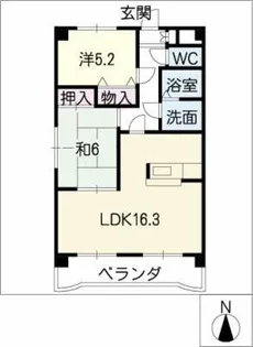 フローレンス新宮【2階】の間取り