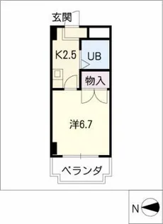 キャッスルウエスト【2階】の間取り