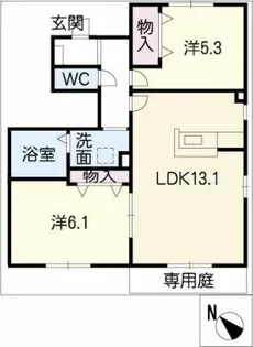 エルメゾンM・K【1階】の間取り