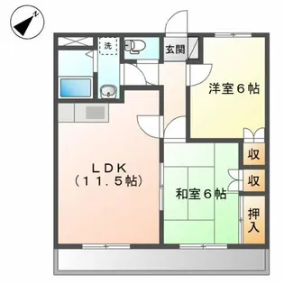 グリーンワイズ【1階】の間取り