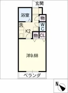 TYスタジオアパートメント【2階】の間取り