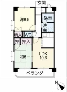 ピースフル久貴【3階】の間取り