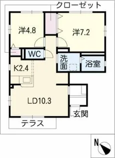 グランド ソレイユ B棟【1階】の間取り