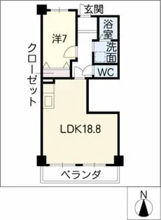 ウィンコート白川【10階】の間取り