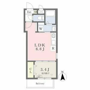 クレイン中村公園【1階】の間取り