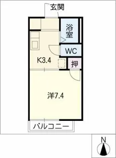 ファミールナカムラ【1階】の間取り