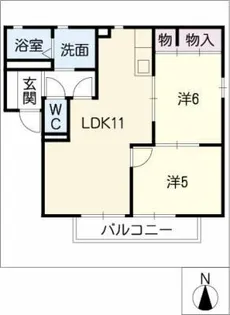 ソシア大宮D棟【2階】の間取り