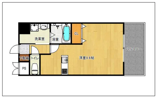 エンクレスト千早【14階】の間取り