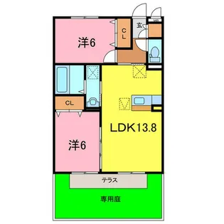 Garden Party【103号室】の間取り