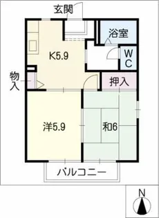 ディアス長篠【2階】の間取り