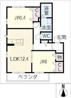 ファブール八幡【3階】の間取り