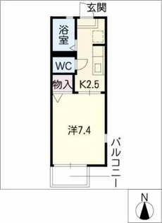 サニーハイツ東山【1階】の間取り