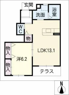 グレイシャス ダック【1階】の間取り