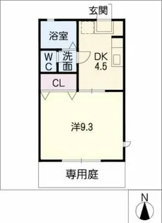 アイリス観月【1階】の間取り