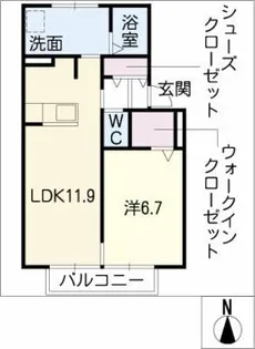 ファミール桜作【1階】の間取り