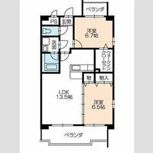グランドゥール【303号室】の間取り