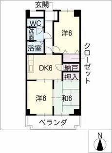 フレスコ・ラヴィエ【3階】の間取り