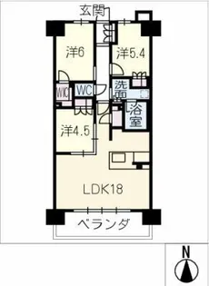 ローレルコート赤池 809号【8階】の間取り