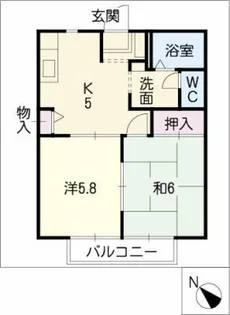 グリーンベル【2階】の間取り