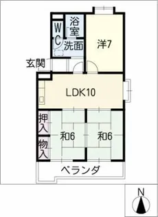 シャトレーヌ牧の里【1階】の間取り