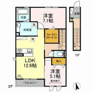 フロレスタ2【2階】の間取り