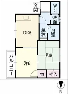 リバーサイドハイツ【2階】の間取り