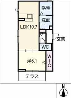 クレールⅡ【1階】の間取り