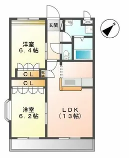 グリーンヒルズ【2階】の間取り