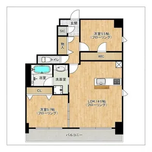 アンドルーツ駅東【3階】の間取り