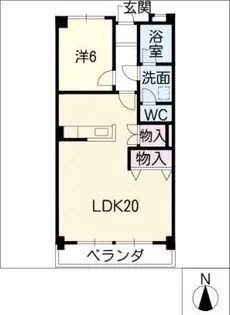 エクセル浅井【2階】の間取り