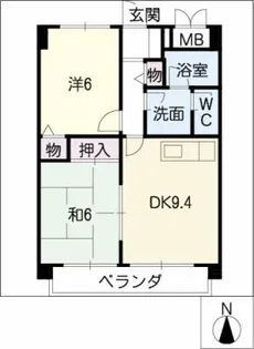 日向苑【2階】の間取り