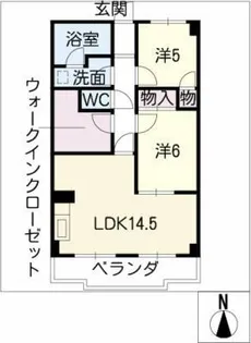 マンション桂【4階】の間取り