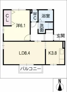 ウィルモア イムレA棟【1階】の間取り