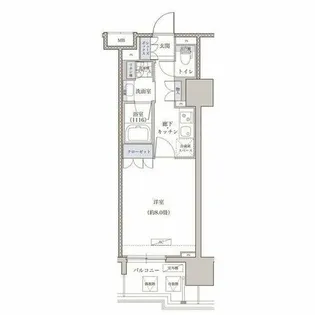 グラン・アベニュー鶴舞公園【0710号室】の間取り