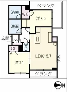 シャーメゾン国府宮駅前【4階】の間取り