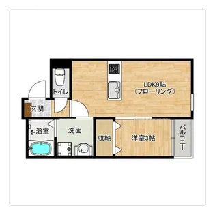 CHRONO二日市【203号室】の間取り