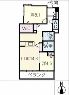 シャーメゾン国府宮駅前【4階】の間取り