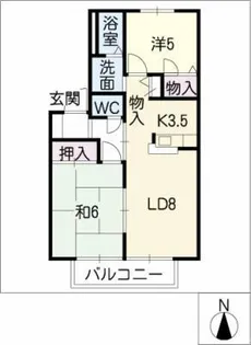 ロイヤル中平【1階】の間取り