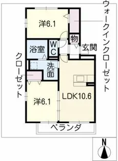 エスポワール【1階】の間取り