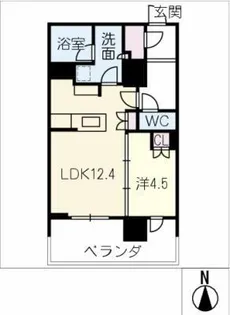 タワー・ザ・ファースト名古屋伏見【3階】の間取り