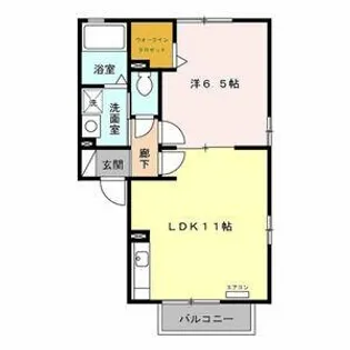 ベルエアエクセラン【201号室】の間取り