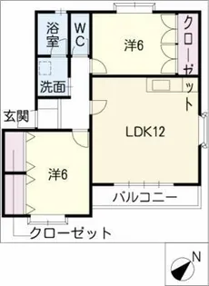 サンハイツNT B棟【2階】の間取り