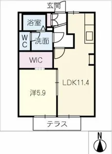レジデンス開明【1階】の間取り