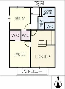ファミールもりみち【2階】の間取り