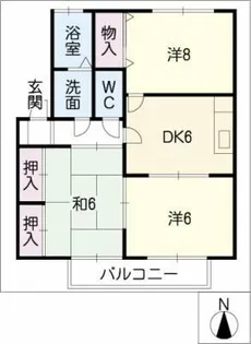 きららハイツ A棟【2階】の間取り