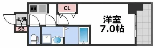 エスリードレジデンス都島シティフロント【5階】の間取り